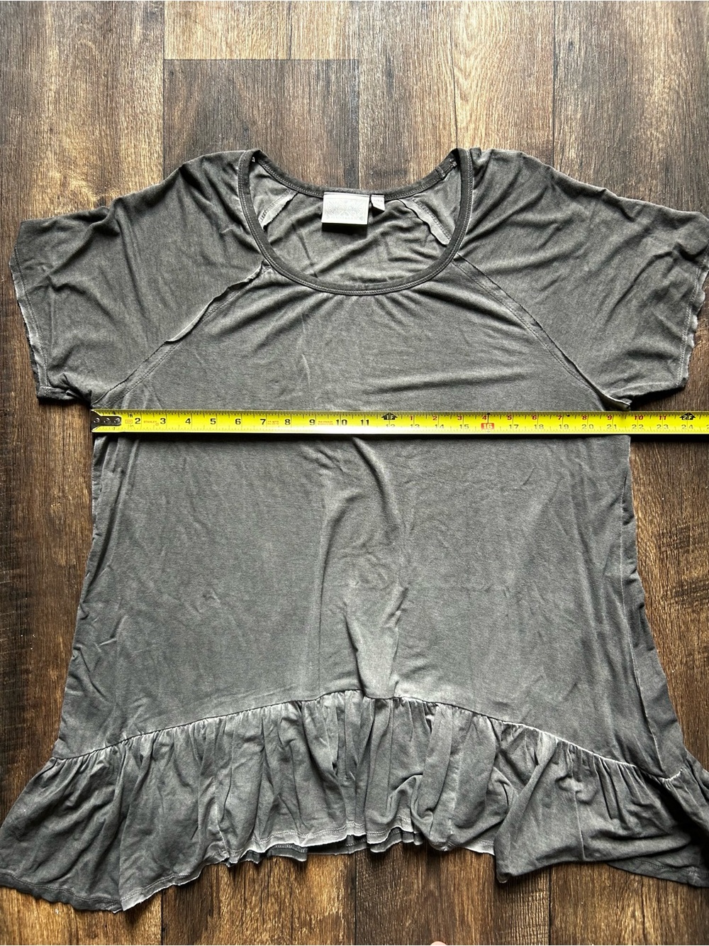 Acid Washed Ruffle Tunic - Picture 3 of 3